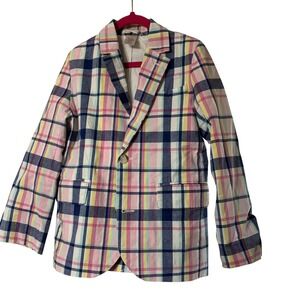 Kids Gymboree Plaid‎ Blazer Button Front Size 8